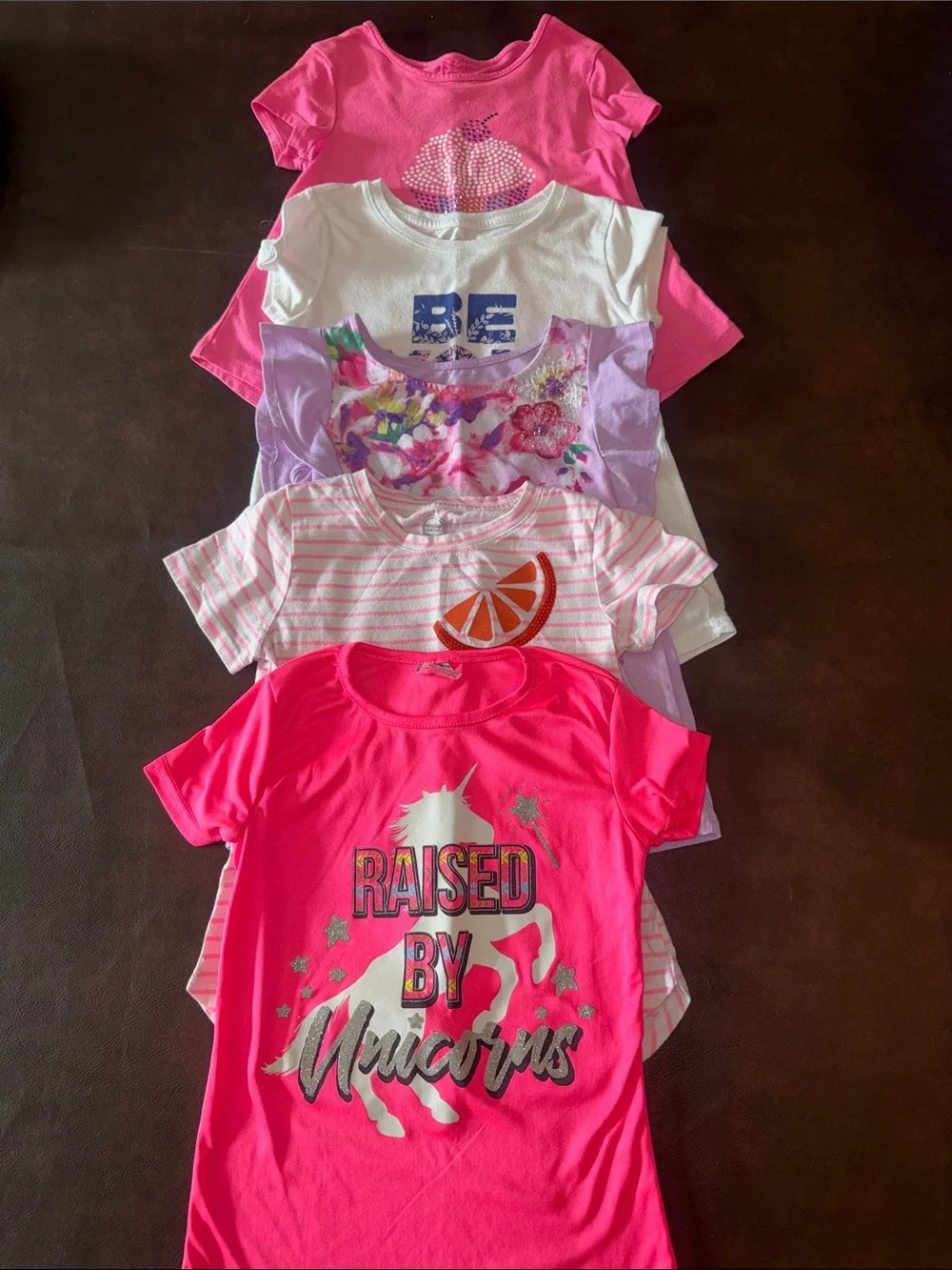 5 Tees Bundle Girls Size 7/8